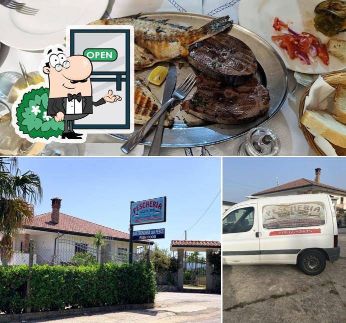 La immagine di esterno e cibo da Pescheria e Gastronomia Voglia di Mare