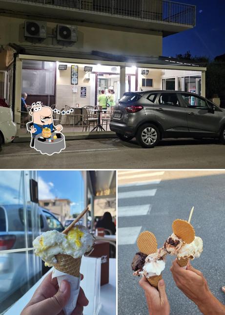 Questa è la foto che presenta la cibo e esterno di Gelateria Bim Bum Bam