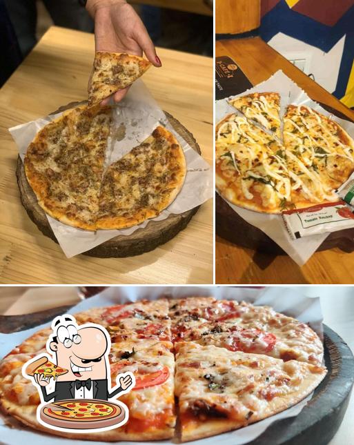 Pick pizza at The Hashtag Cafe