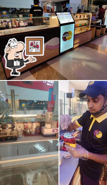 The interior of Waffle World