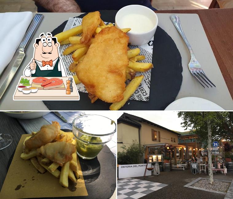 Fish and chips al Antica Osteria del Porto