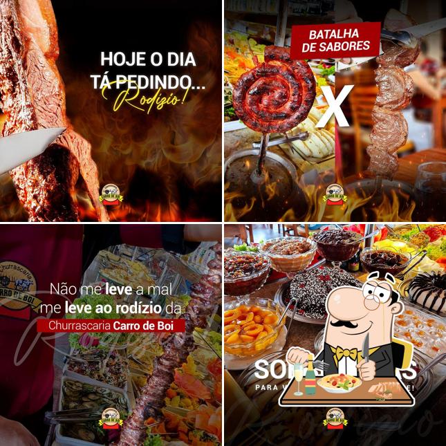 Comida em Churrascaria Carro de Boi