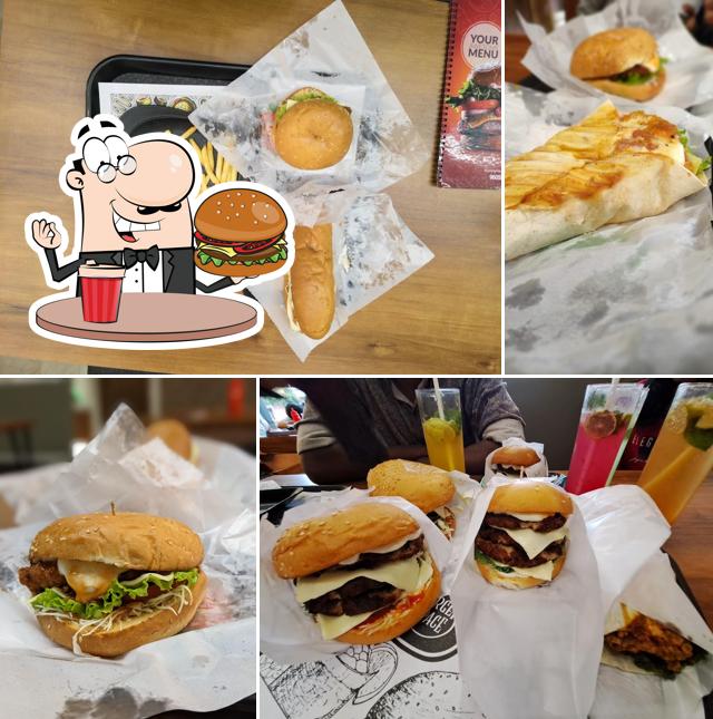 Get a burger at Burger Space