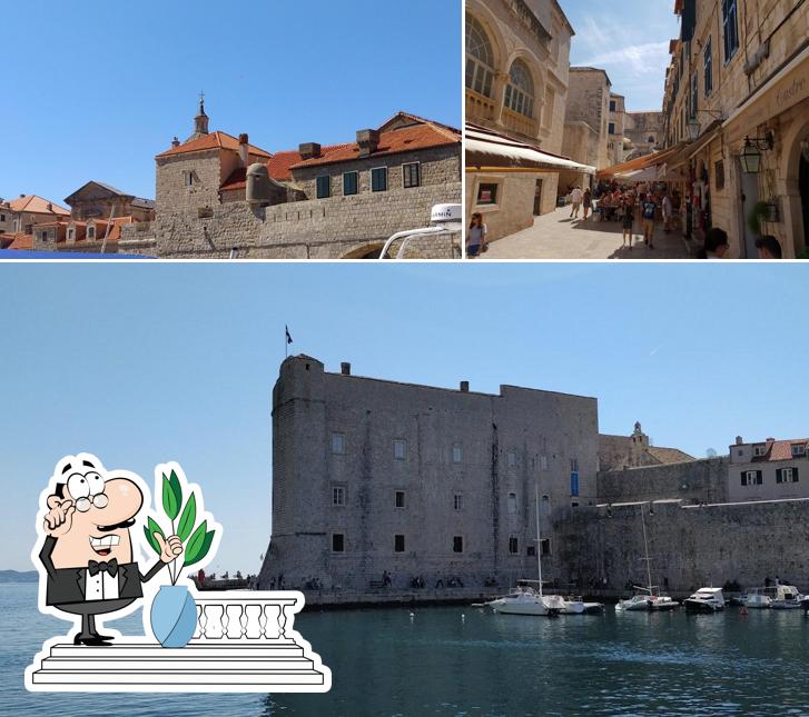 Curiosa tra l'area esterna di Konoba