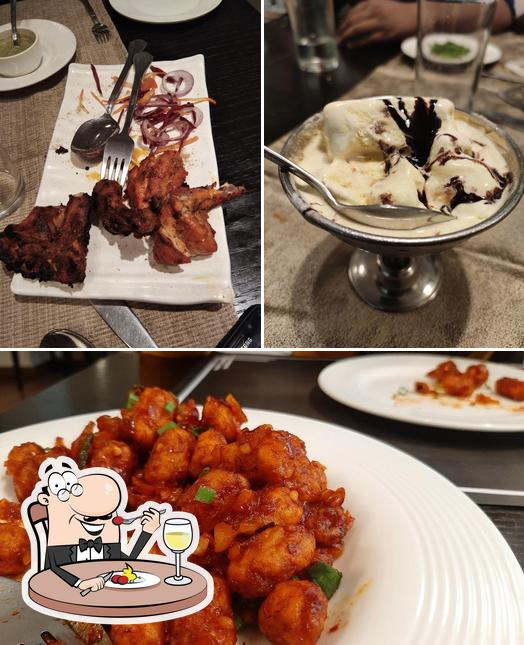 Food at Zaffran restaurant
