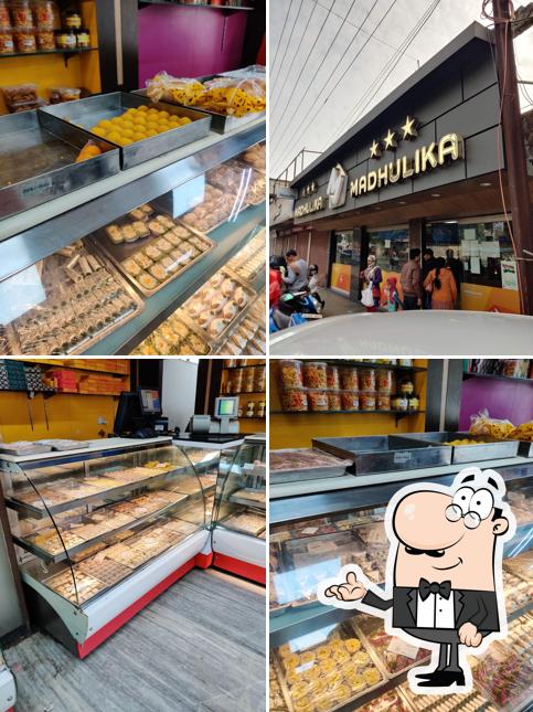 The interior of Madhulika Sweets and Savouries, Bartand