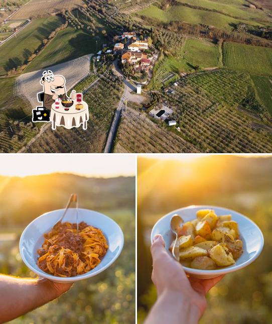 Tra le diverse cose da Agriturismo Montemagnoli si possono trovare la cibo e esterno