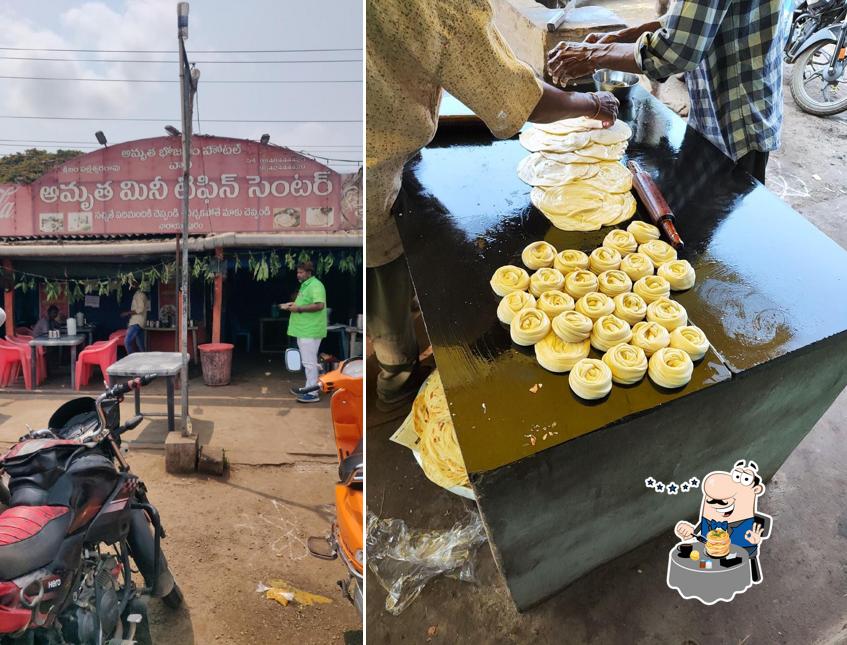 Food at Amrutha Bhojana Hotel, Amrutha Mini Tiffin centre