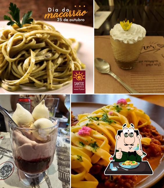 Mousse de chocolate em Osteria Santos Sabores