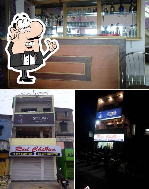 The interior of Red Chillies Restaurant Cum Bar