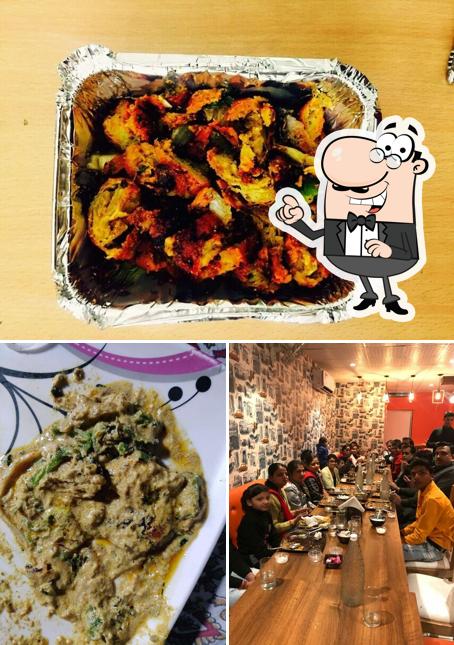 Check out the image depicting interior and food at SON OF SWAAD - Best Family Restaurant In Meerut/ Best Malai Chaap in Meerut