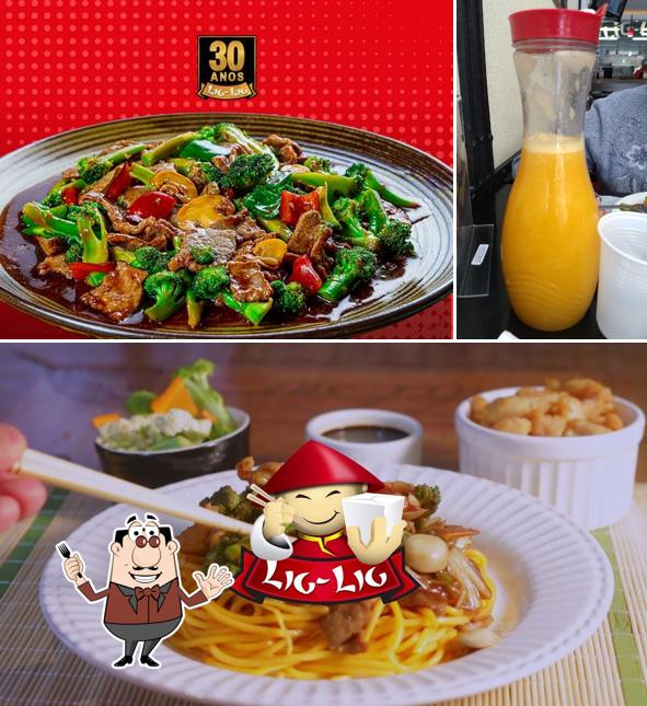 Esta é a ilustração apresentando comida e bebida a Lig-Lig Vila Maria