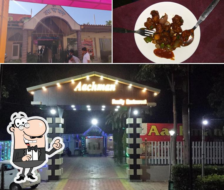 Among various things one can find exterior and food at Aachman Restaurant & hotel & marriage garden