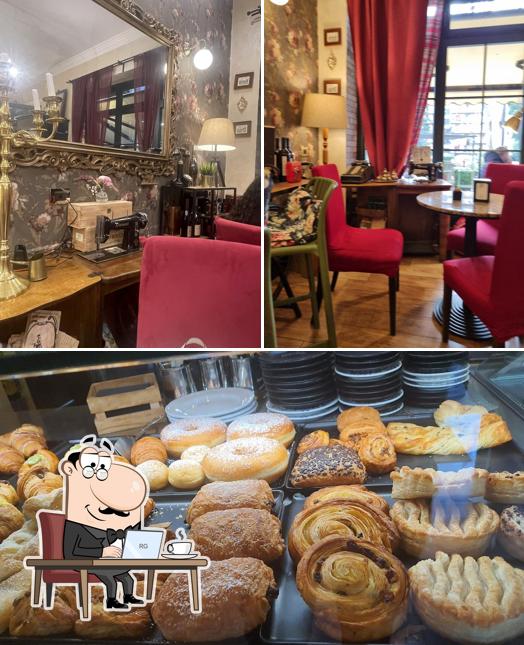 La interni e cibo del ristorante