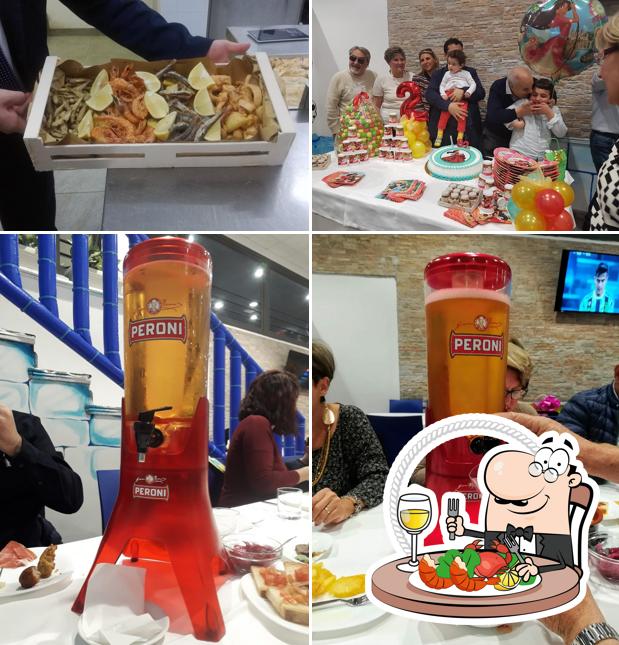 Scegli tra i vari pasti di mare offerti a Festopoli Parco Giochi