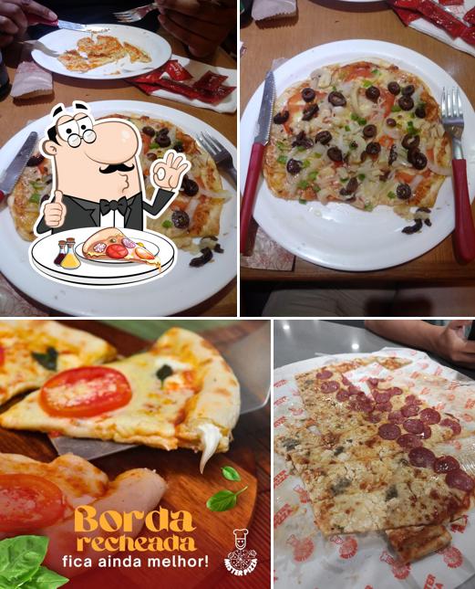 Escolha pizza no Mister Pizza Norte Shopping