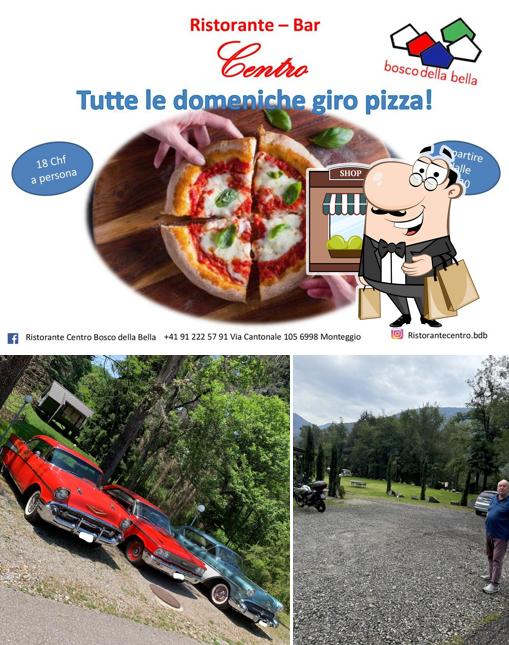 La esterno e cibo del ristorante
