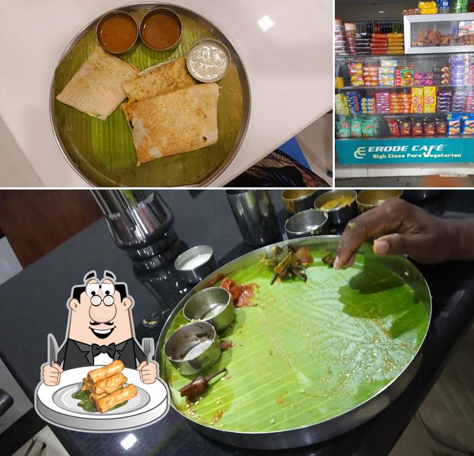 Spring rolls at Erode Cafe High Class Vegetarian Restaurant