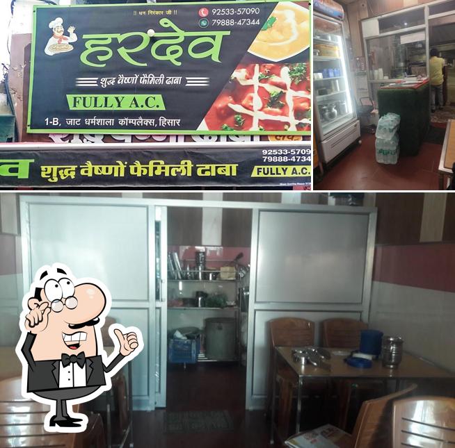 The interior of Hardev Shuddh Vaishno Family Dhaba