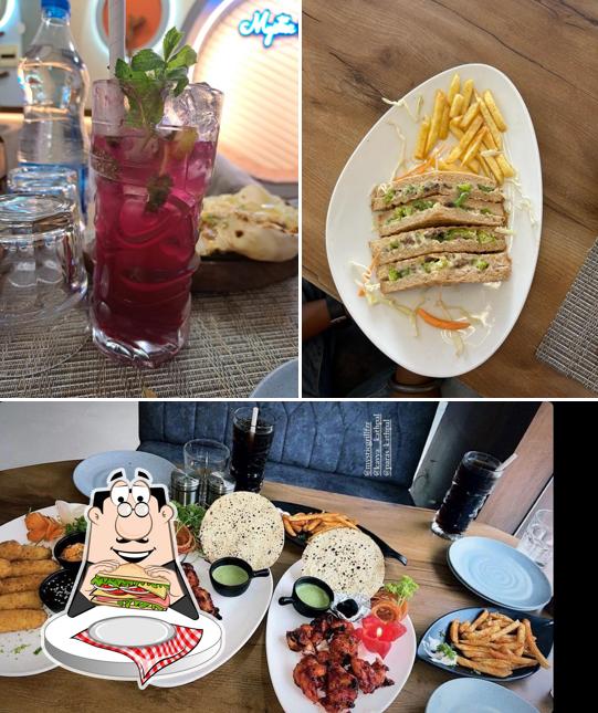 Club sandwich at Mystic Grill