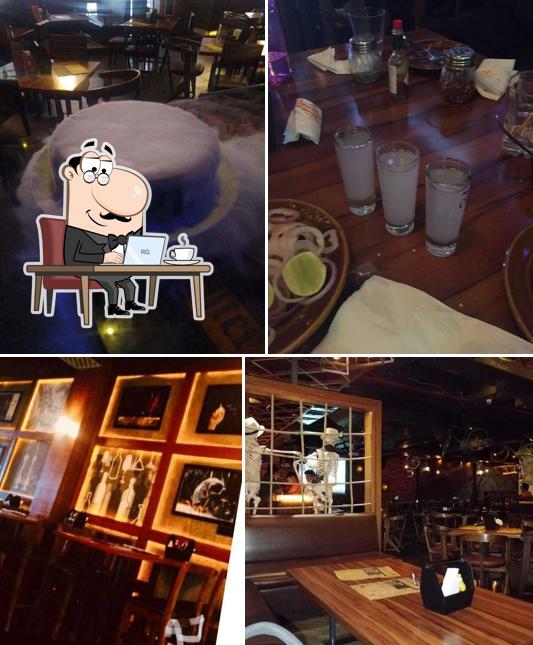 Take a seat at one of the tables at The Smoke Factory