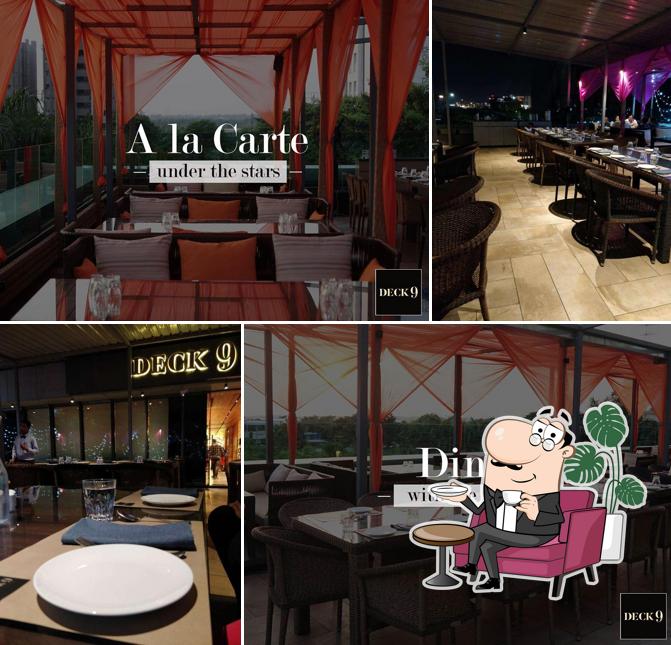 The interior of Deck 9 Restaurant
