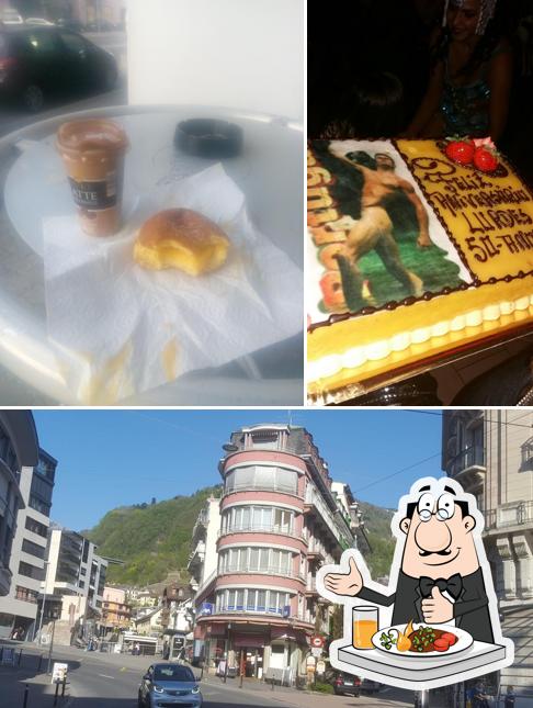 La cibo e esterno del ristorante