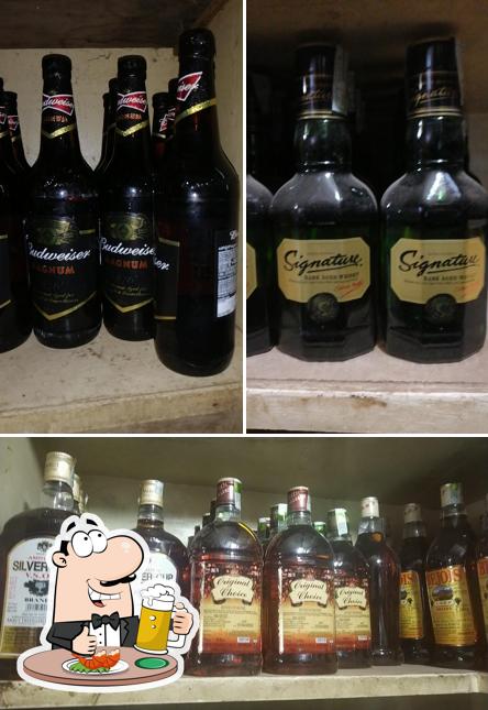 You can get a glass of light or dark beer