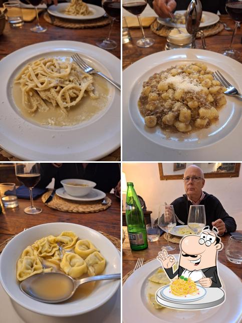 Spaghetti alla carbonara al Restaurant @ Agriturismo Le Mandriacce
