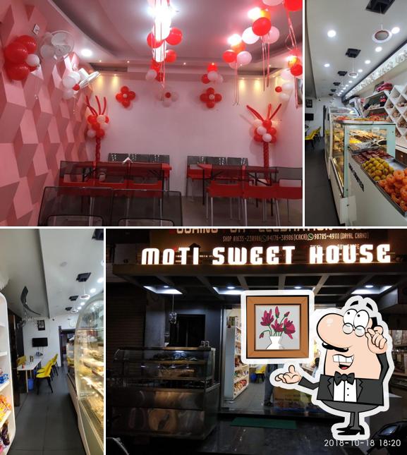 The interior of Moti Sweet House