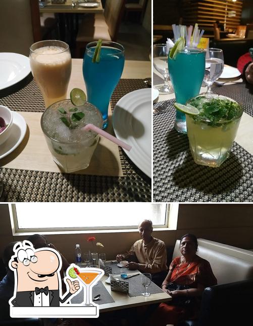 The restaurant's drink and interior