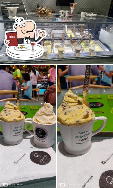 This is the picture depicting food and interior at Indulge Ice Cream