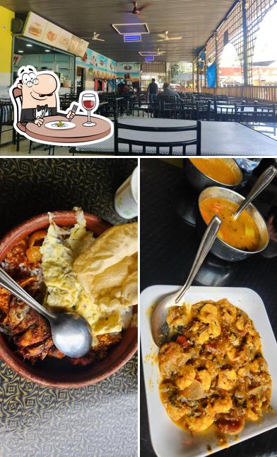This is the picture depicting food and interior at Beach hut restaurant