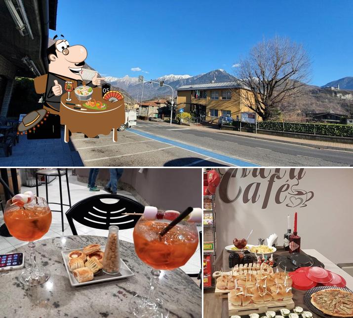 La cibo e esterno del ristorante