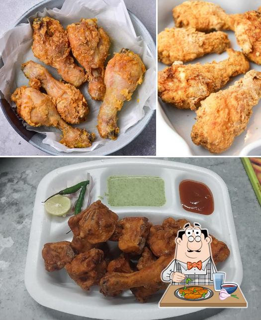 Chicken wings at Deep fried chicken
