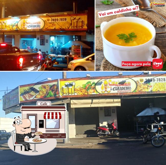 Esta é a ilustração apresentando exterior e comida no Churrasquinho do Claudinho