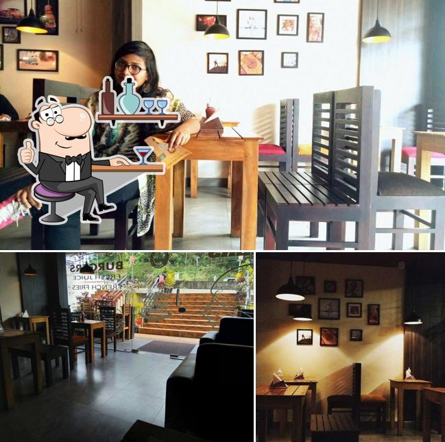 Take a seat at one of the tables at BURGER LOUNGE