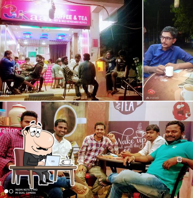 The interior of 3kaal Coffee and Tea , ECIL