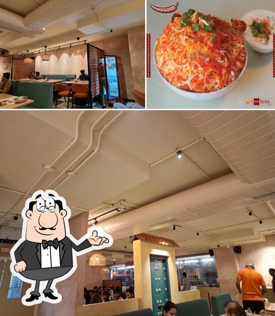 The image of Chaitanya Food Court Kondapur Hyderabad’s interior and food