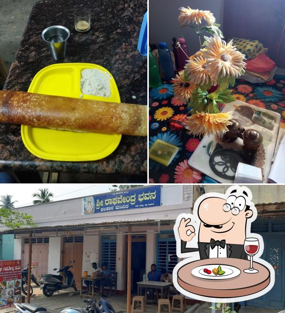 Take a look at the photo depicting food and exterior at Shri Raghavendra Bhavana