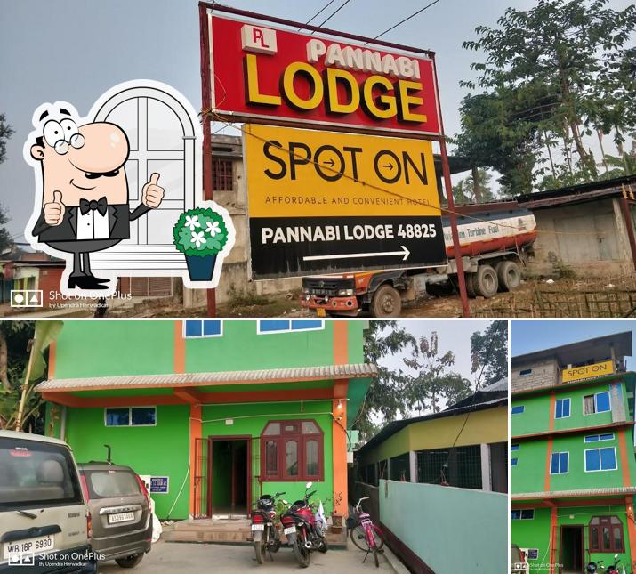 The exterior of Purnima Hotel