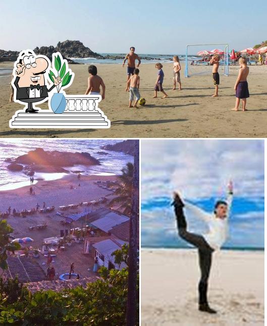 The exterior of Ozran Beach Club Bar & Restaurant, Vagator Beach