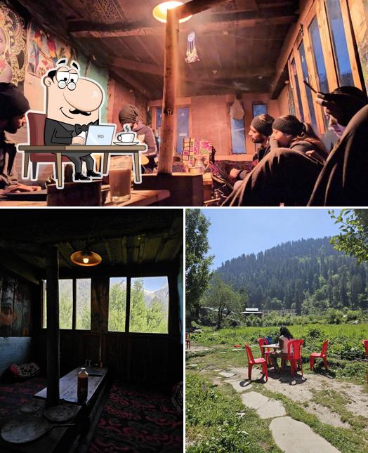 Among different things one can find interior and beverage at Guru cafe