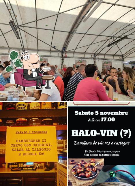 Tra le varie cose da Osteria da Bottaro si possono trovare la interni e cibo