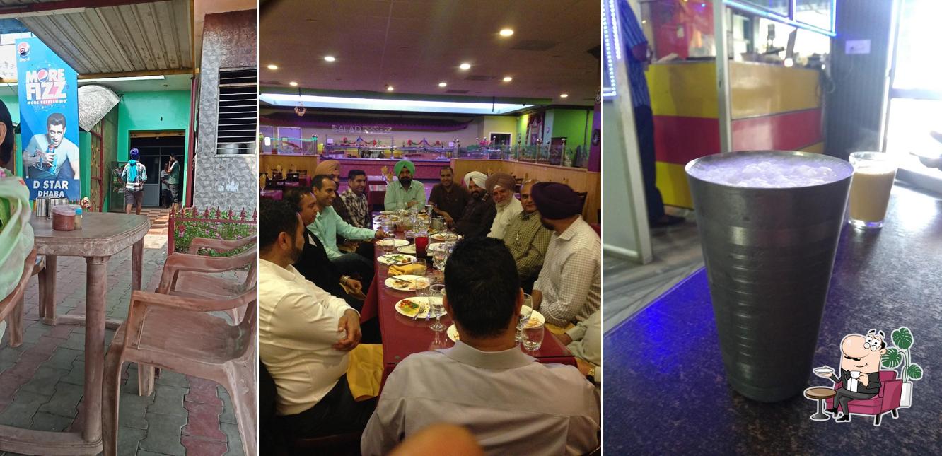 Take a seat at one of the tables at D Star Tourist Dhaba, Khwaspura, Rupnagar, Punjab