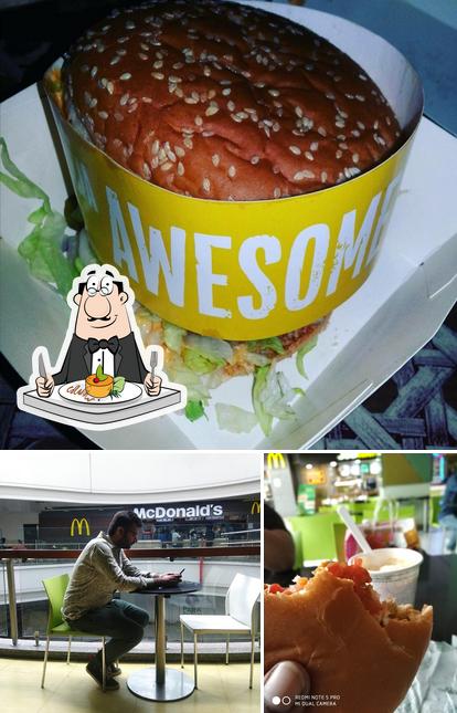 The picture of McDonald's’s food and interior