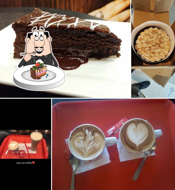 Chocolate cake at Café Coffee Day