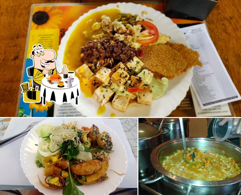 Platos en Girassol Alimentação Saudável