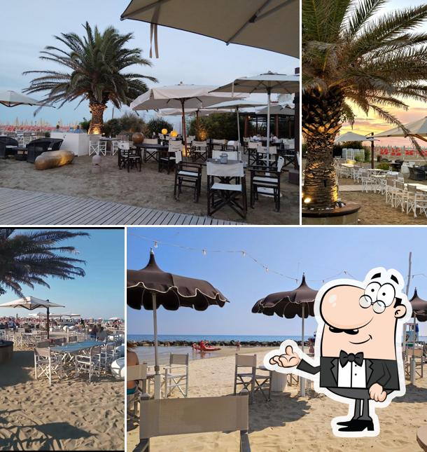 Gli interni di Dune Cafè e Chiringuito