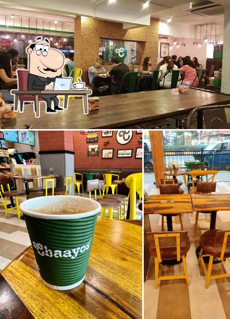 The interior of Chaayos Cafe - Juhu Tara Road